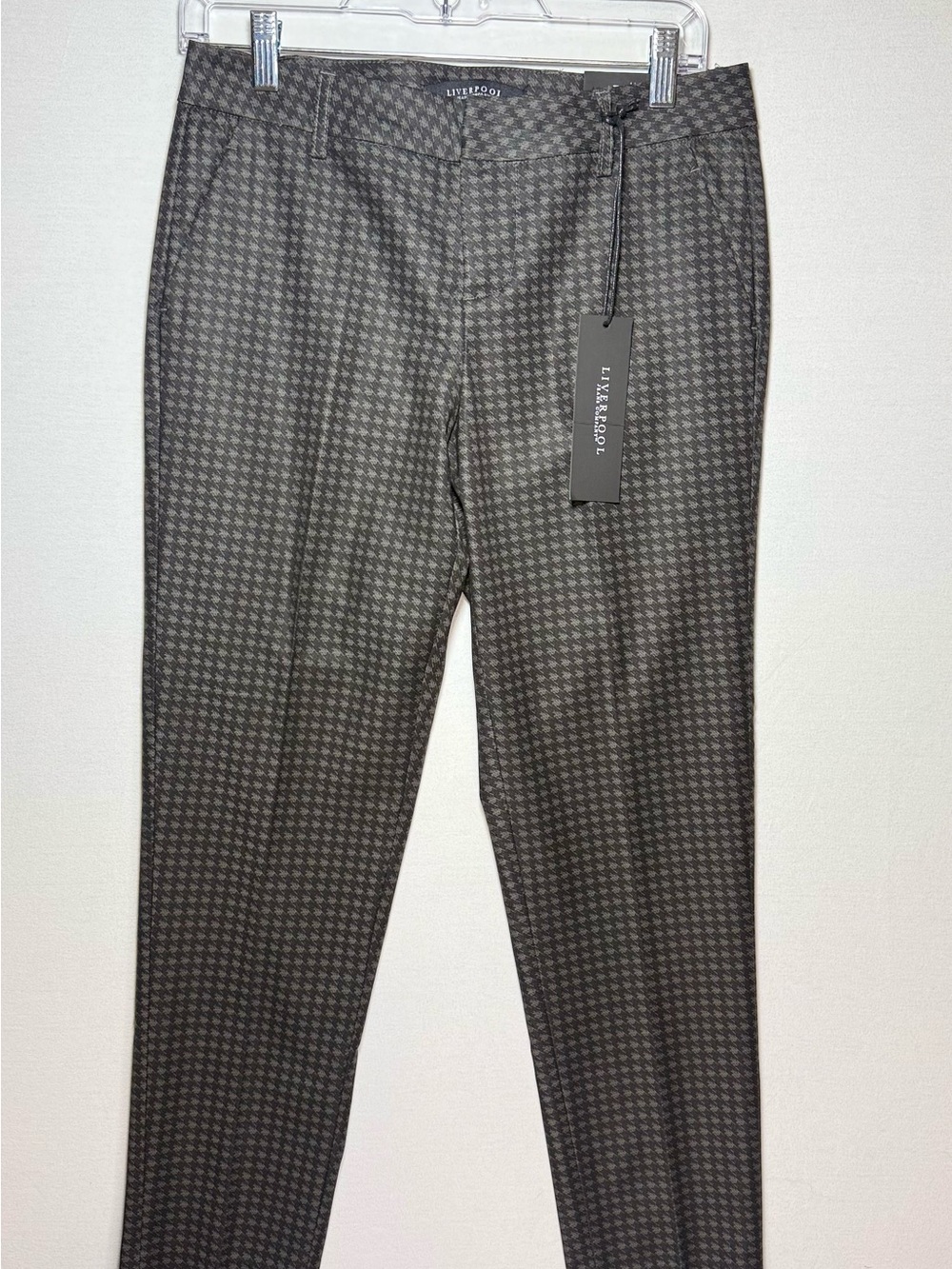 Liverpool Women's Black and Gray Houndstooth Trousers